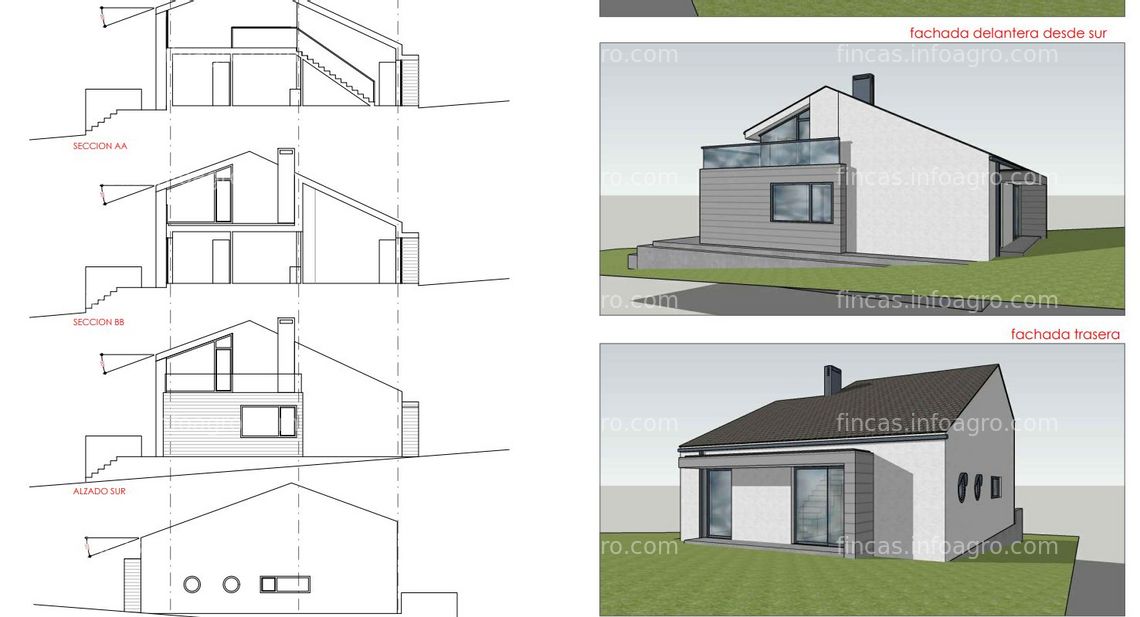 Fotos de A la venta Paracela rústica urbanizable con planos de casa proyectados