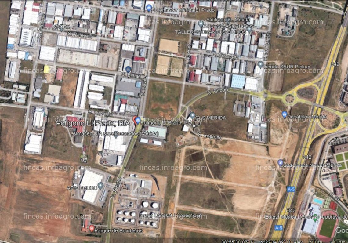 Fotos de En venta  conjunto de 10 parcelas urbanas industriales no consolidado total 115.448 m2 poligono el prado (Merida - Extremadura)