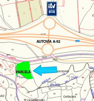 Se alquila Parcela junto autovía A-92 Para Gasolinera, electrolinera, área de servicio...