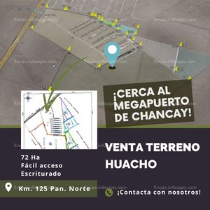 Se vende Terreno Kilómetro 125 Av.Panamericana Norte- Megapuerto de Chancay 45 km.